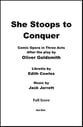 She Stoops to Conquer, Act One Orchestra sheet music cover